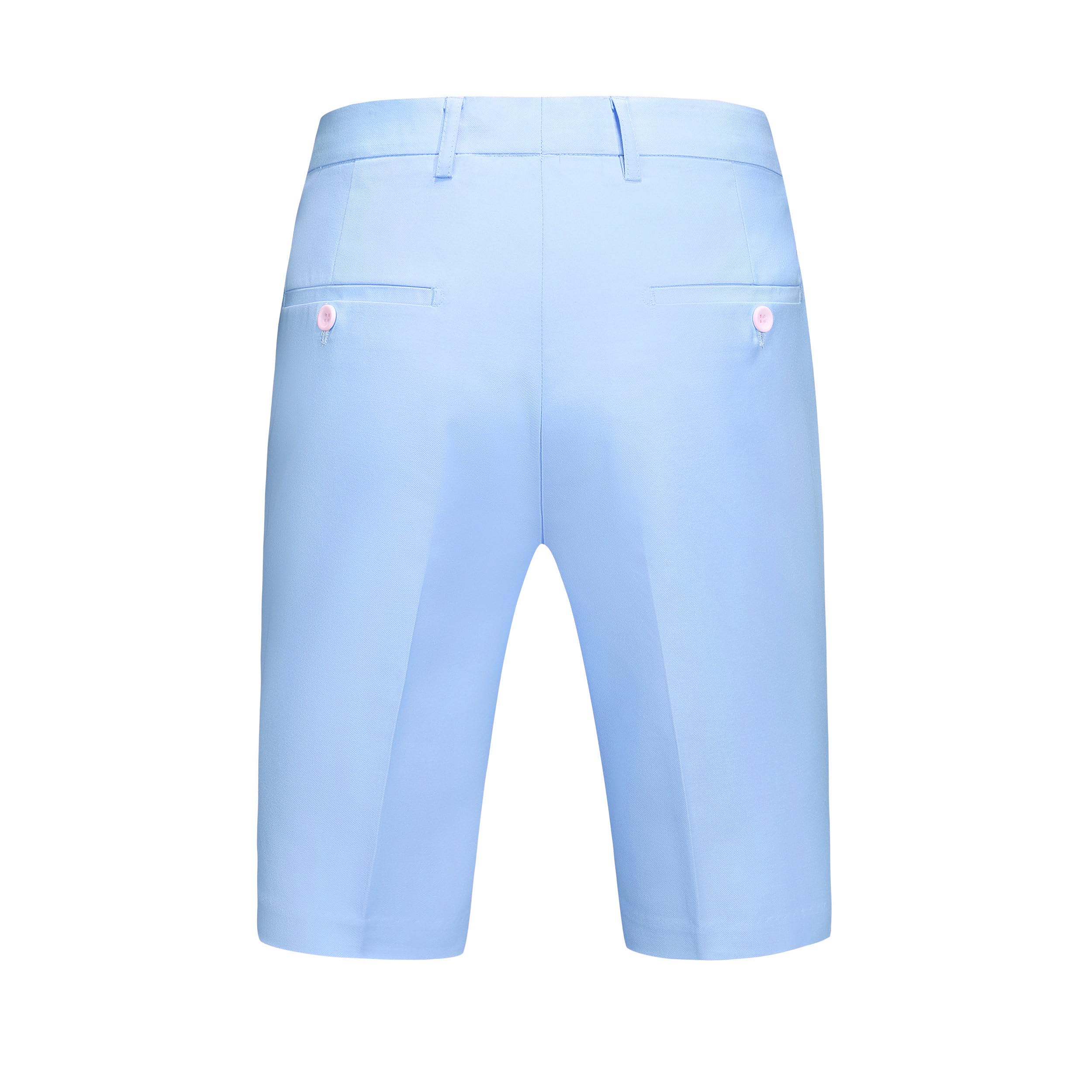 Men's Flat Front Pleat Dress Shorts for Golf, Casual and Formal Wear 9" Inseam - Image 5