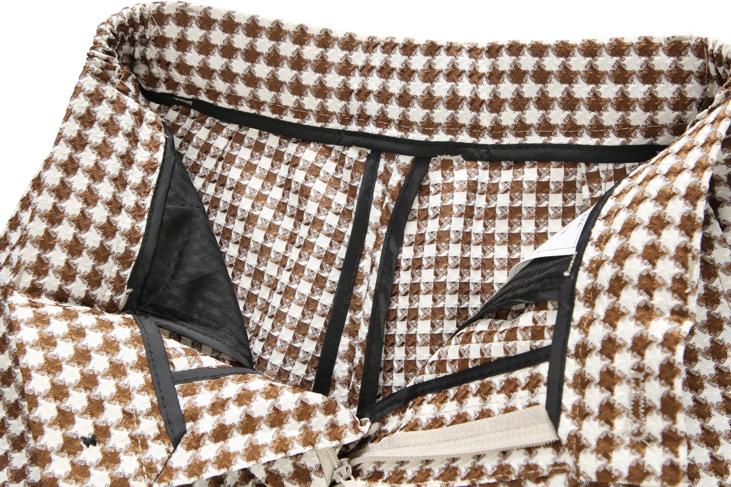 MOGU Boys 3-Piece Houndstooth Tuxedo Suit Set - Slim Fit Shawl Lapel Outfit Blazer Vest Pants Kids' Weddings Ring Bearer - Image 7