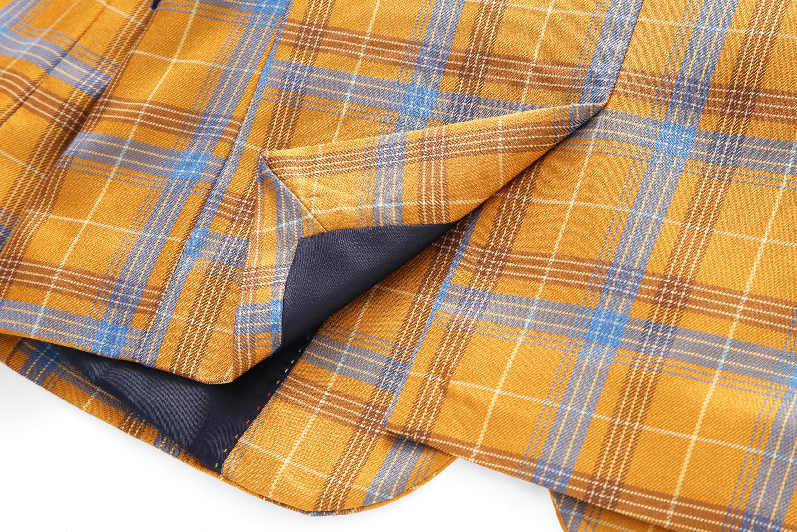 MOGU Boys Plaid Suits 3 Piece Slim Fit Tuxedo Formal Dresswear Suit Set Blazer Jacket Vest Pants Kids Outfits - Image 5