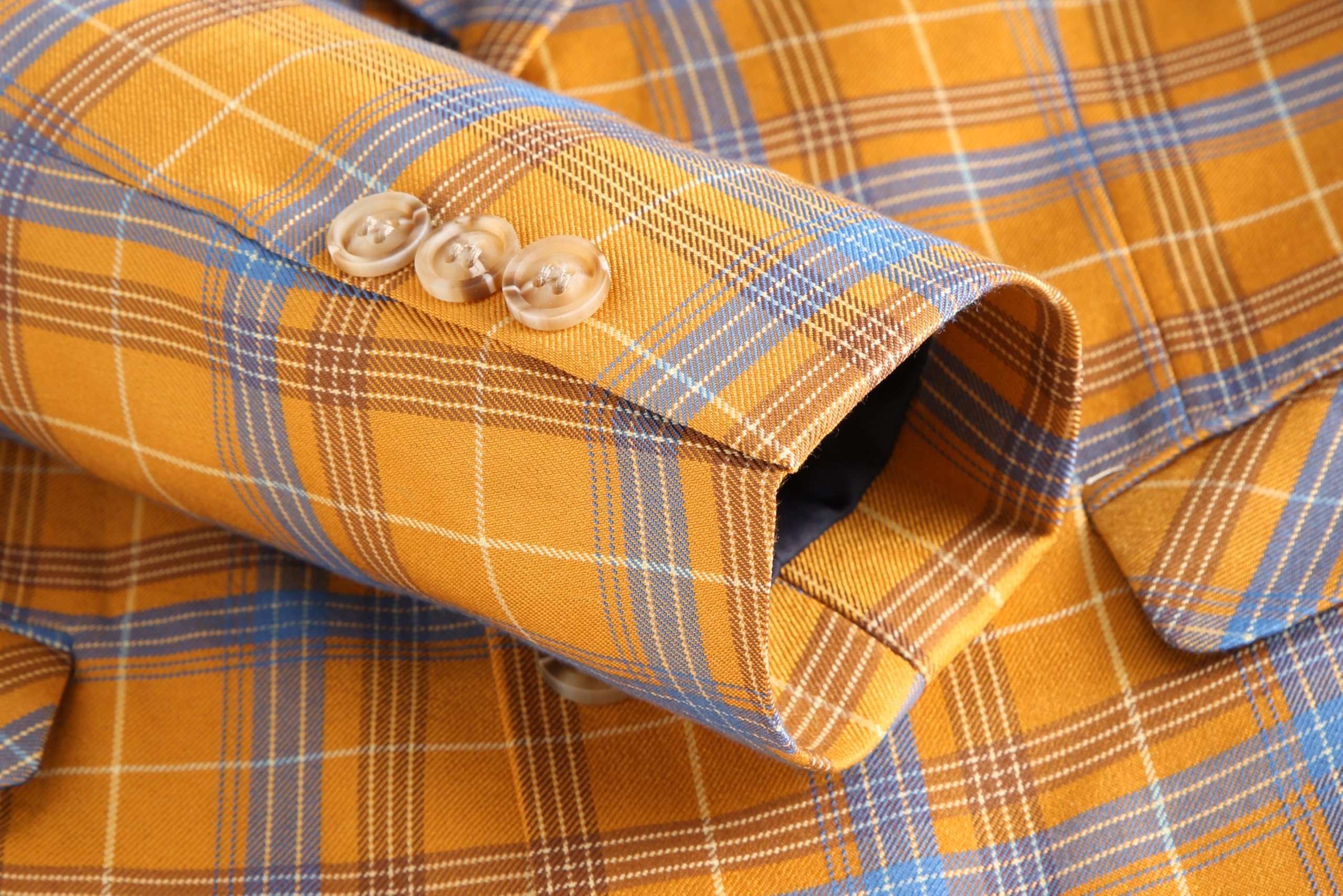 MOGU Boys Plaid Suits 3 Piece Slim Fit Tuxedo Formal Dresswear Suit Set Blazer Jacket Vest Pants Kids Outfits - Image 7