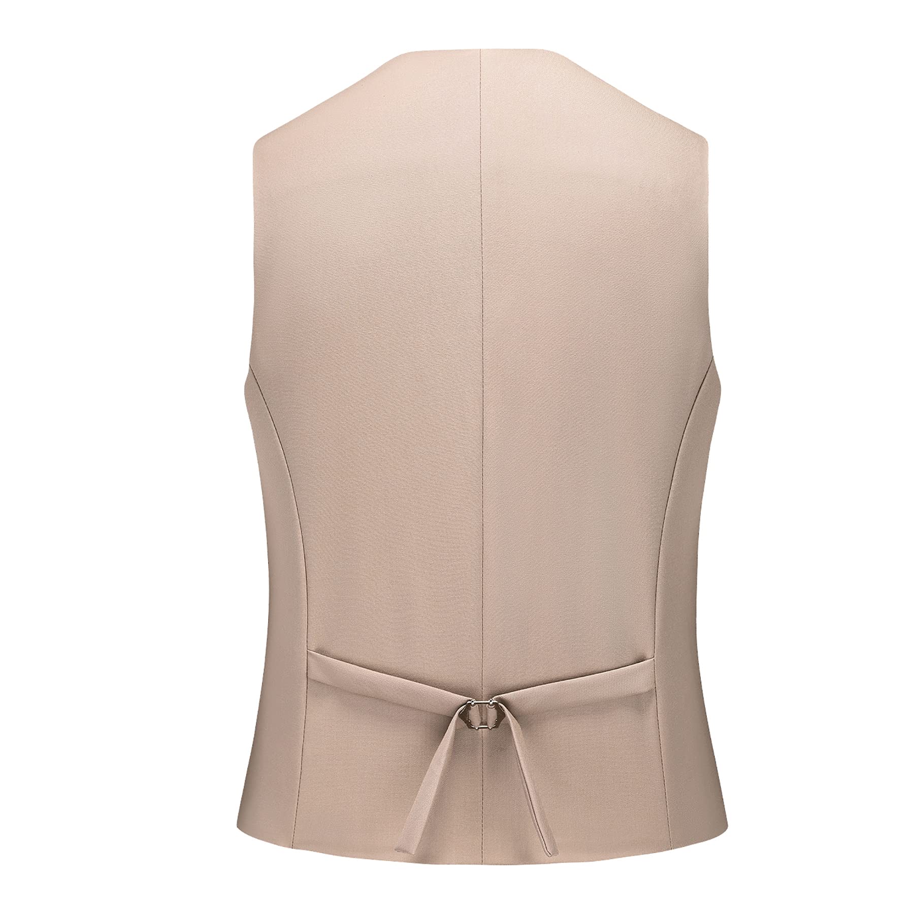 MOGU Mens 3 Piece Dress Suit Slim Fit One Button Side Vents Tuxedo - Image 4