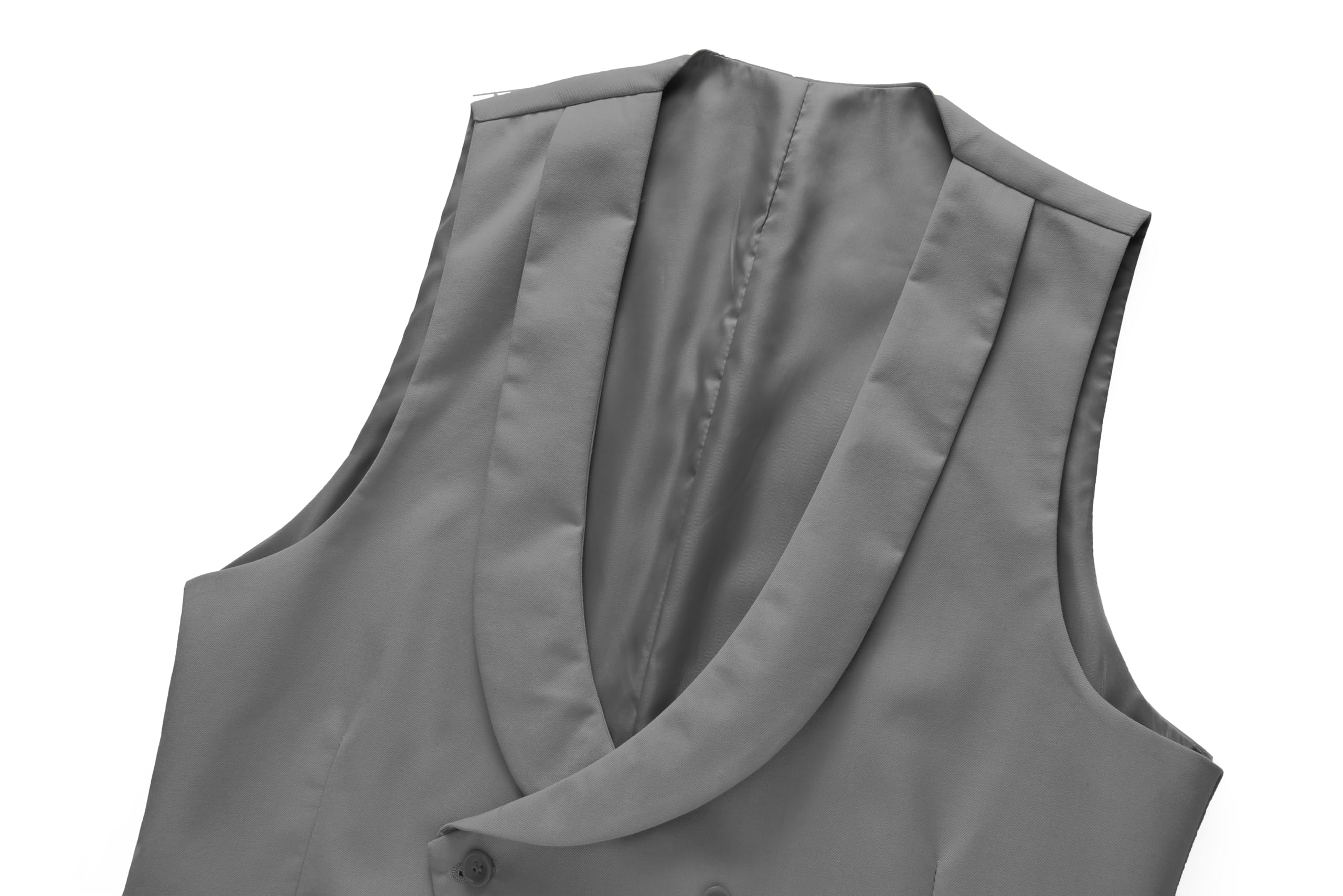 MOGU Mens 3 Piece Suits Slim Fit Tuxedo Suit Set Blazer Vest Pants for Wedding - Image 4