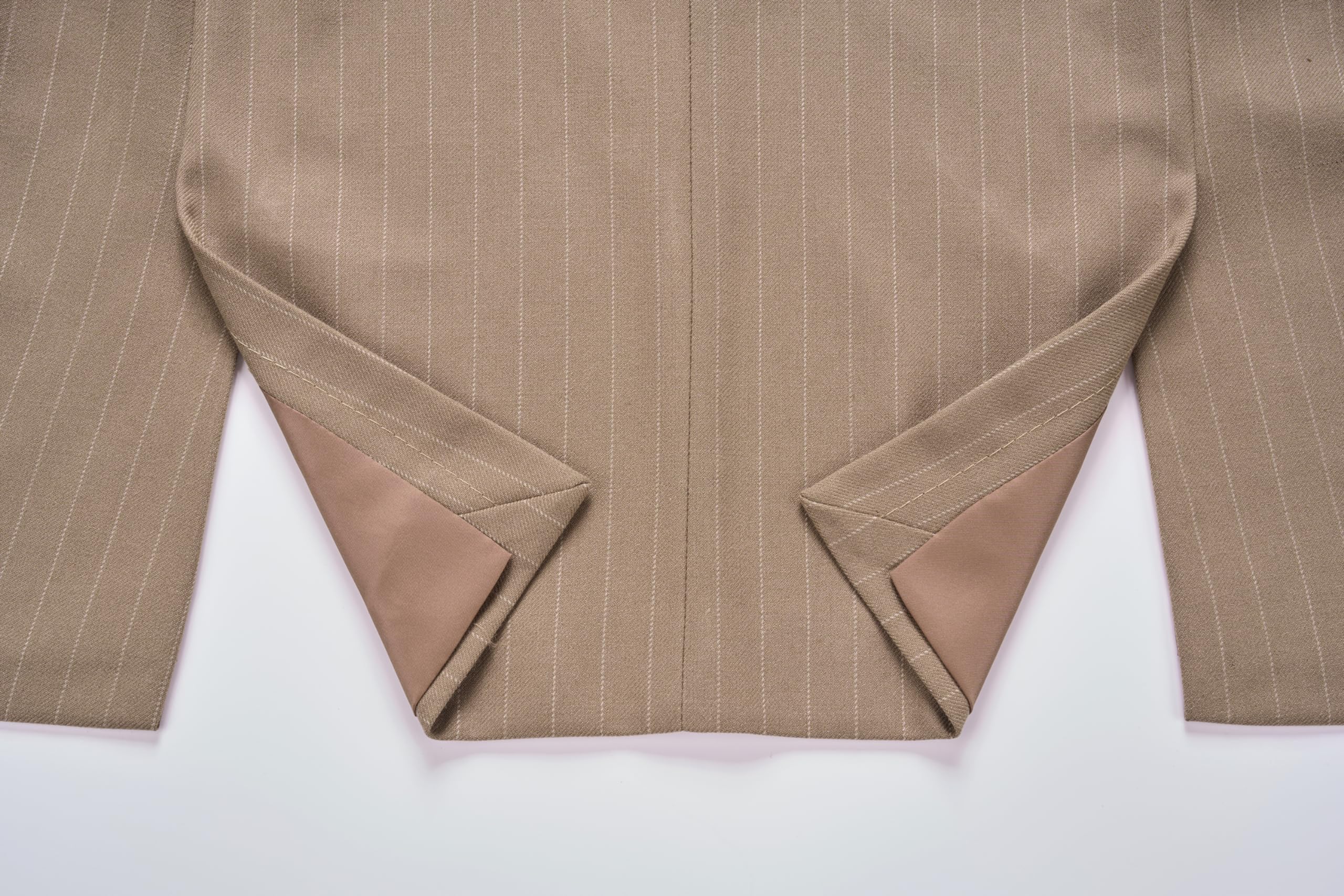 MOGU Mens Double Breasted Pinstripe Suit 2 Piece Slim Fit Tuxedo Formal Jacket and Pants for Business Wedding Prom - Image 8