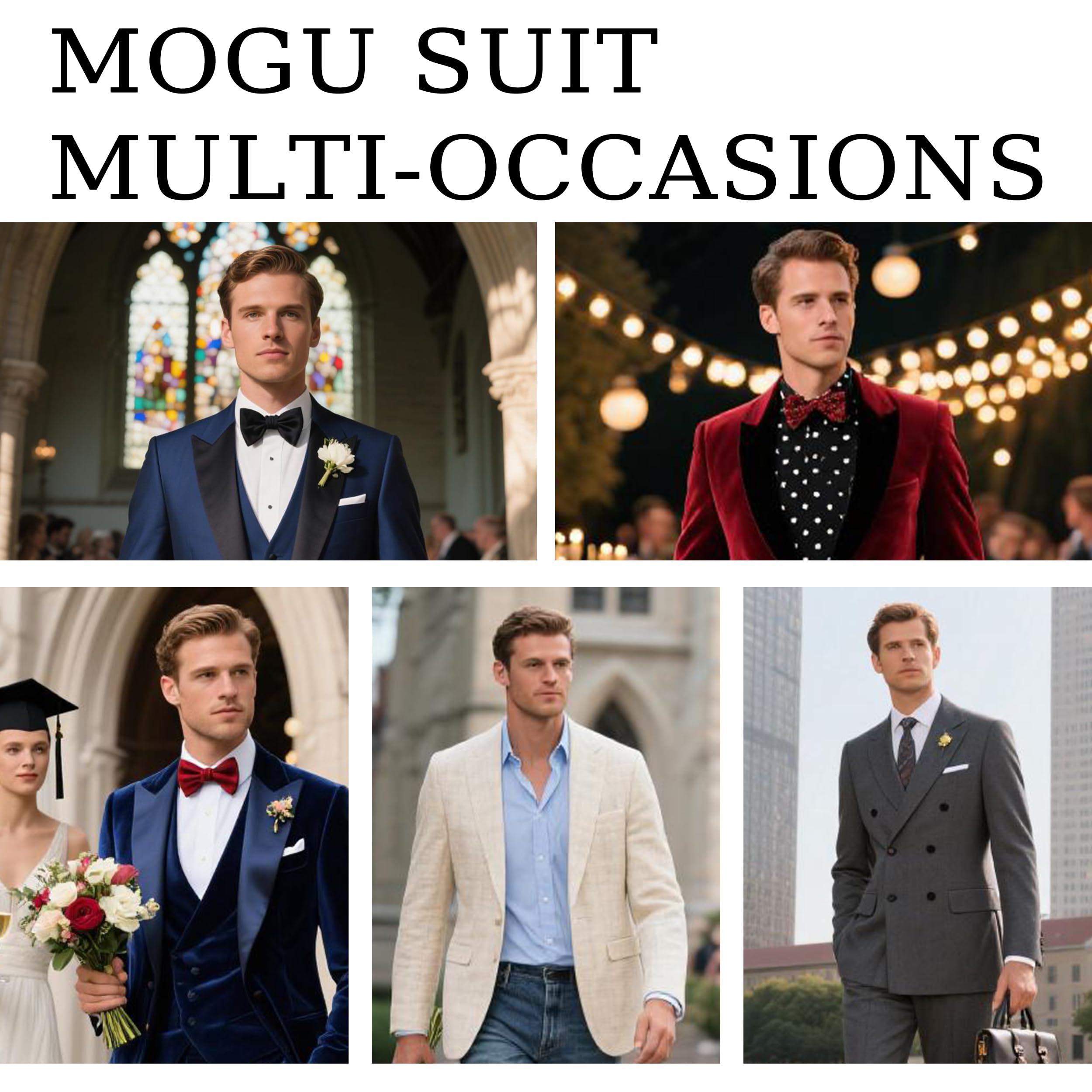 MOGU Mens Floral Suit Jacket Paisley Tuxedo Blazer Slim Fit Sport Coat for Prom, Party, Wedding, or Casual - Image 6