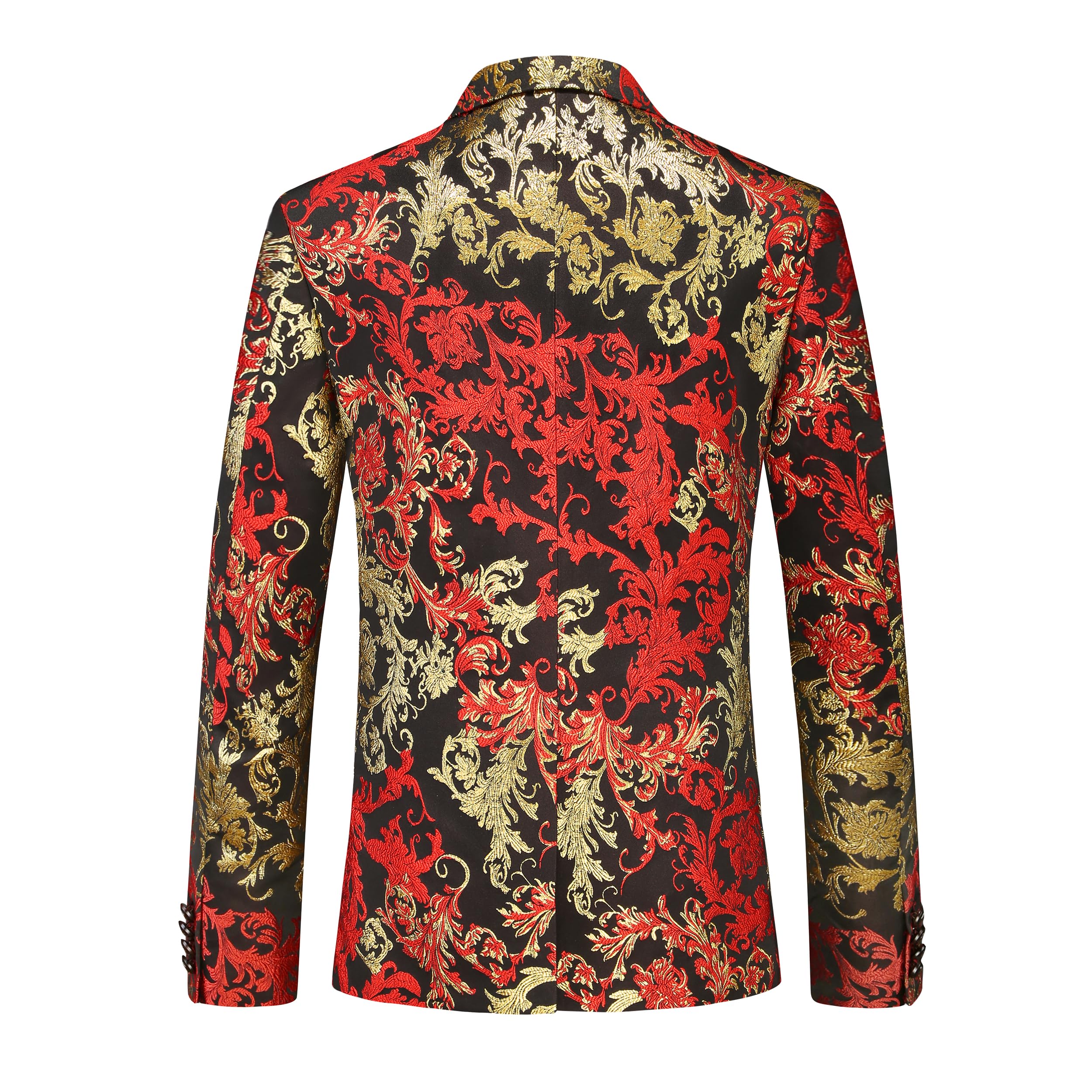 MOGU Mens Floral Suit Jacket Paisley Tuxedo Blazer Slim Fit Sport Coat for Prom, Party, Wedding, or Casual - Image 4