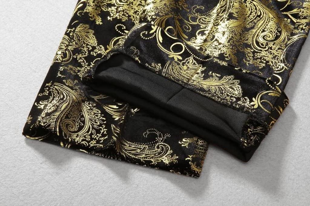MOGU Mens Luxury Gold Dress Pants with Expandable Waist - Image 7