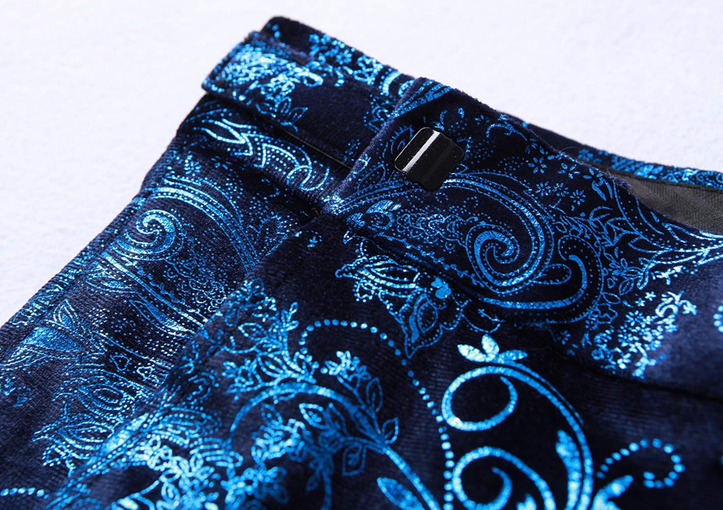 MOGU Mens Luxury Gold Dress Pants with Expandable Waist - Image 3