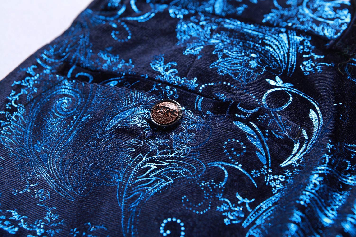 MOGU Mens Luxury Gold Dress Pants with Expandable Waist - Image 4