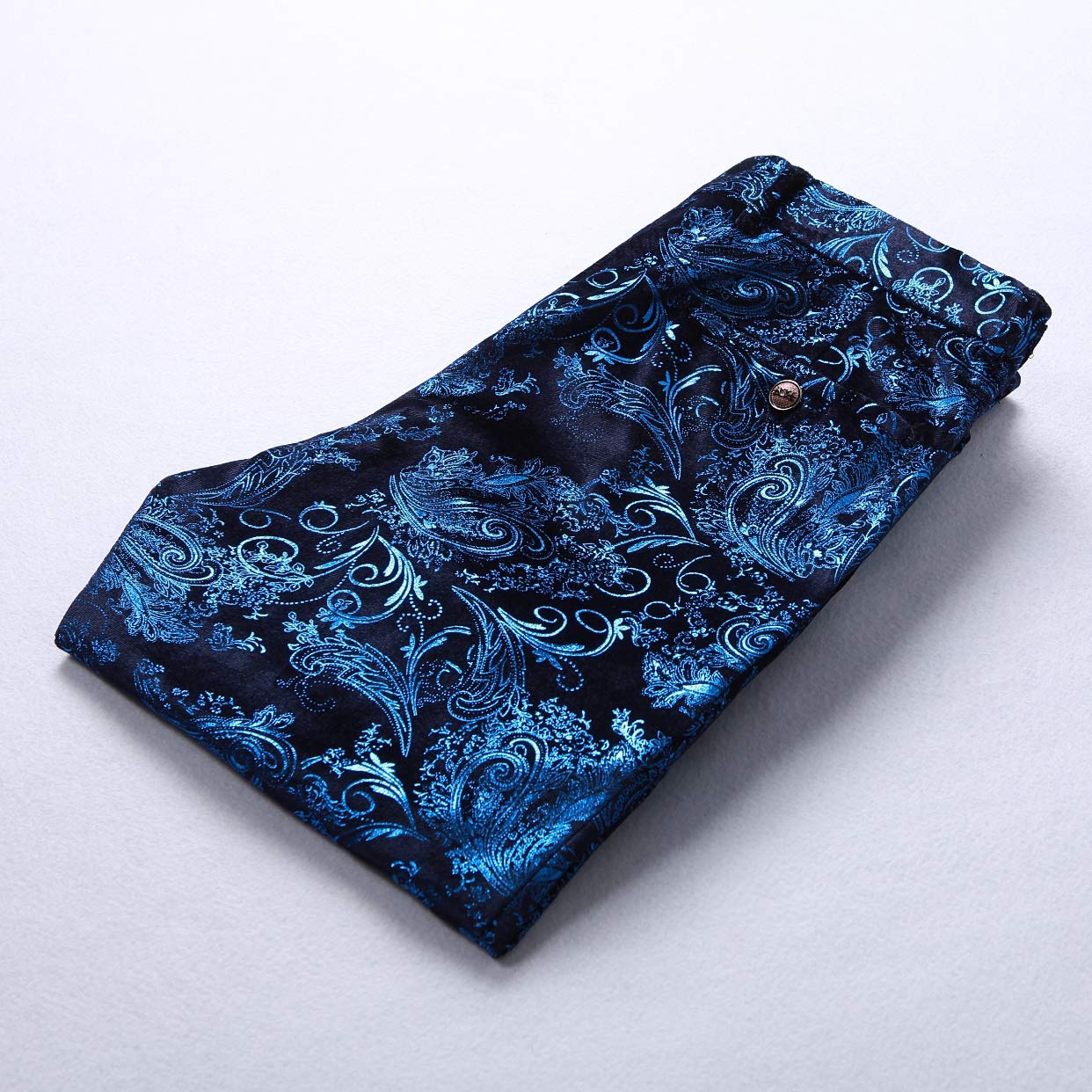 MOGU Mens Luxury Gold Dress Pants with Expandable Waist - Image 6