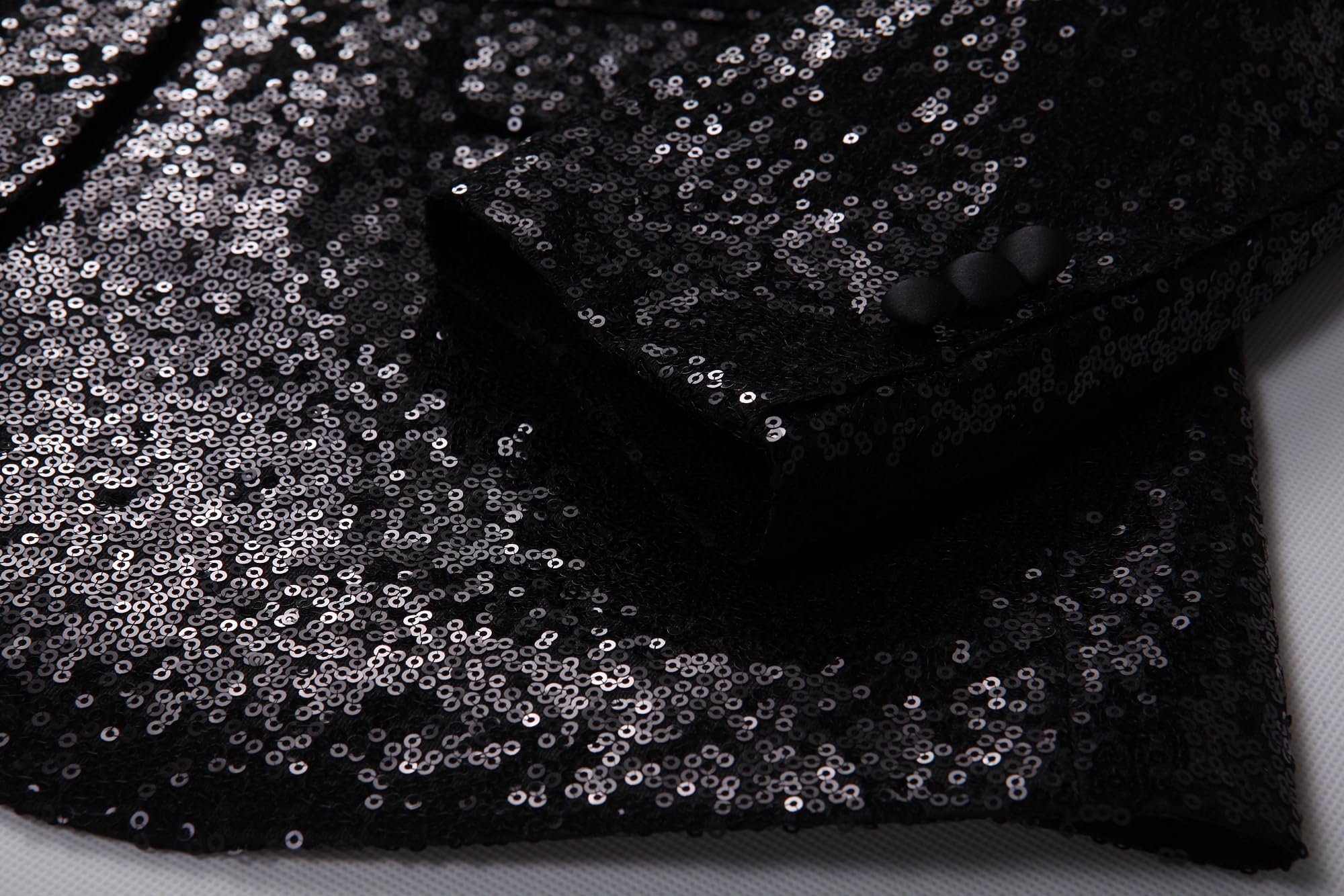 MOGU Mens Sequin Dress Suit Jacket Slim Fit Shiny Sport Coat Blazer for Party Prom Dance - Image 5