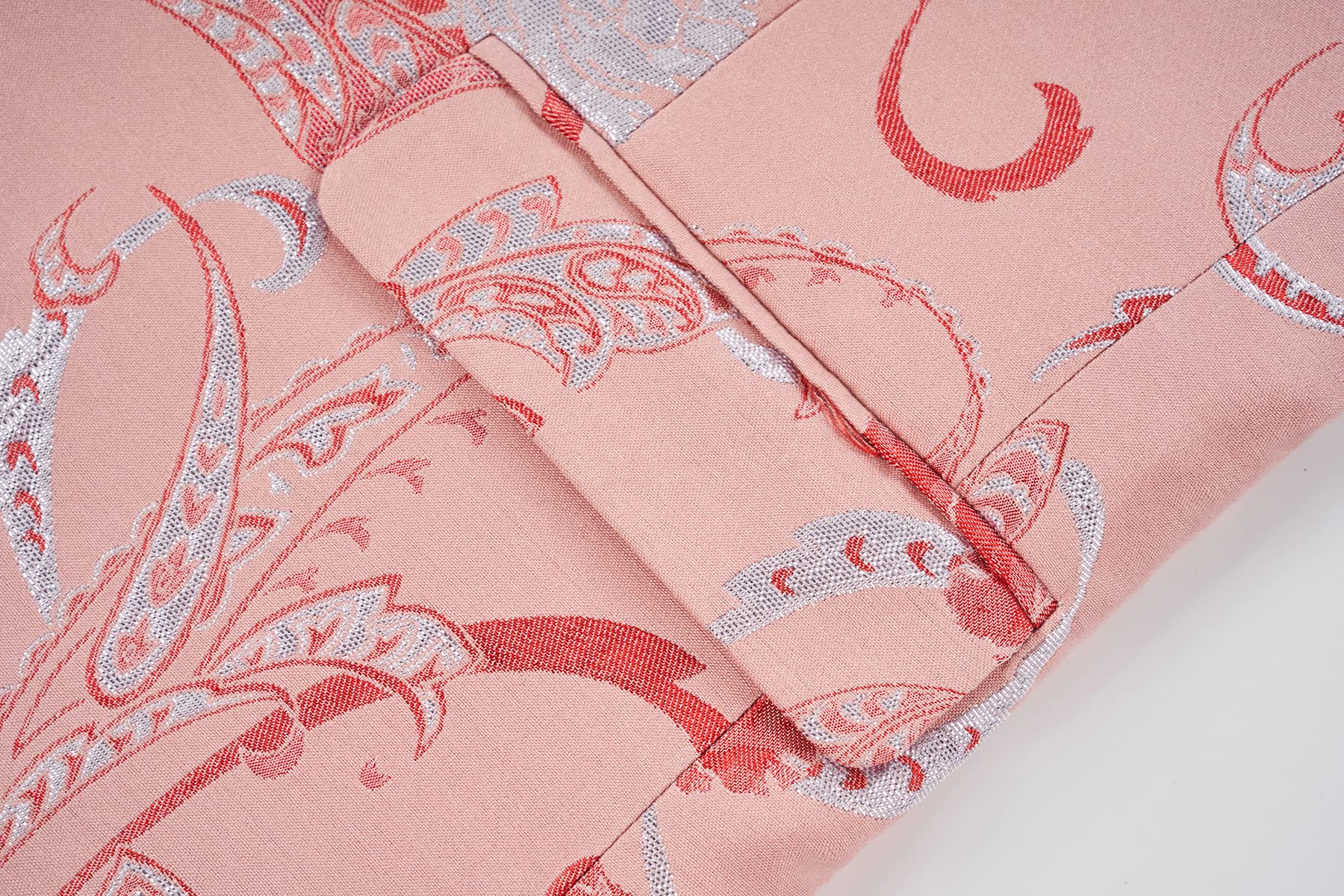 MOGU Mens Slim Fit Blazer Elegant Jacquard Tuxedo Jacket for Daily Prom Party - Image 3