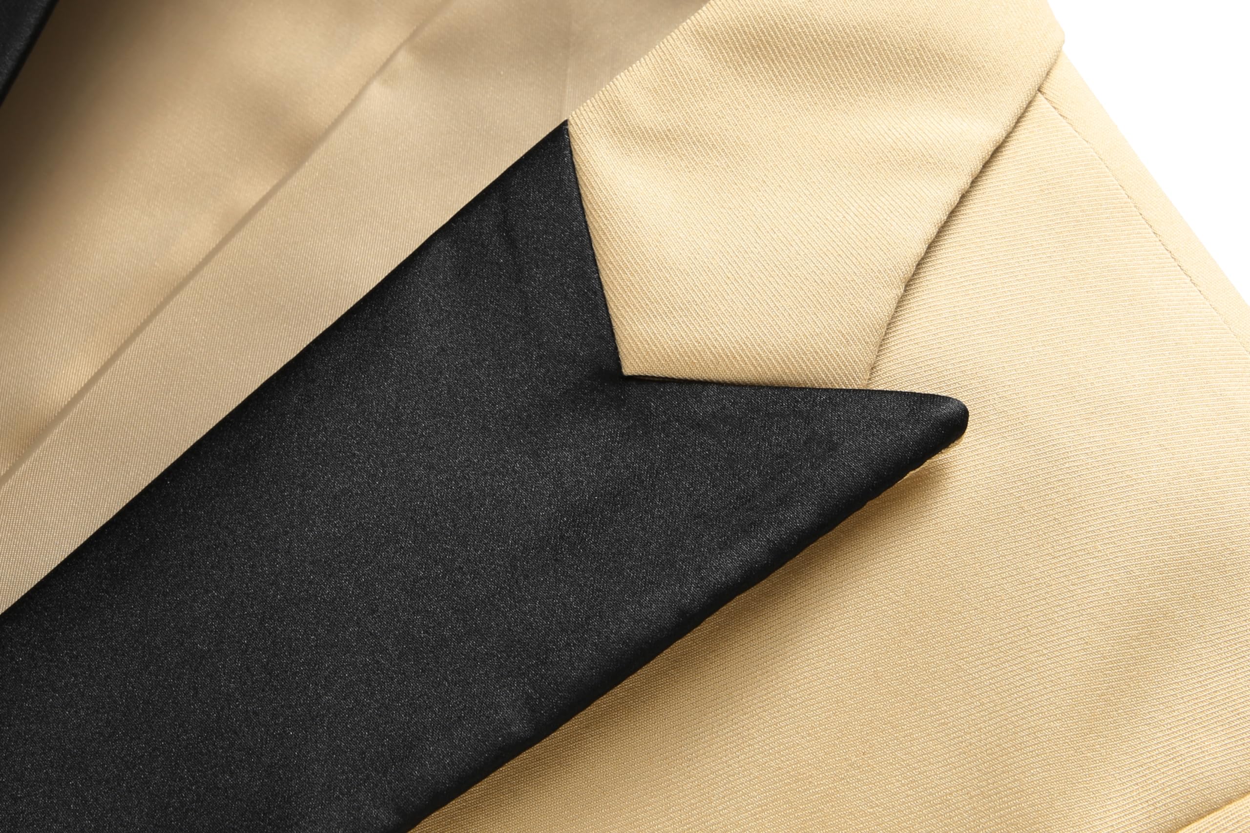 MOGU Mens Tuxedo Suit Set 3 Piece Slim Fit Prom Dinner Blazer Vest Pants Suit Set - Image 5