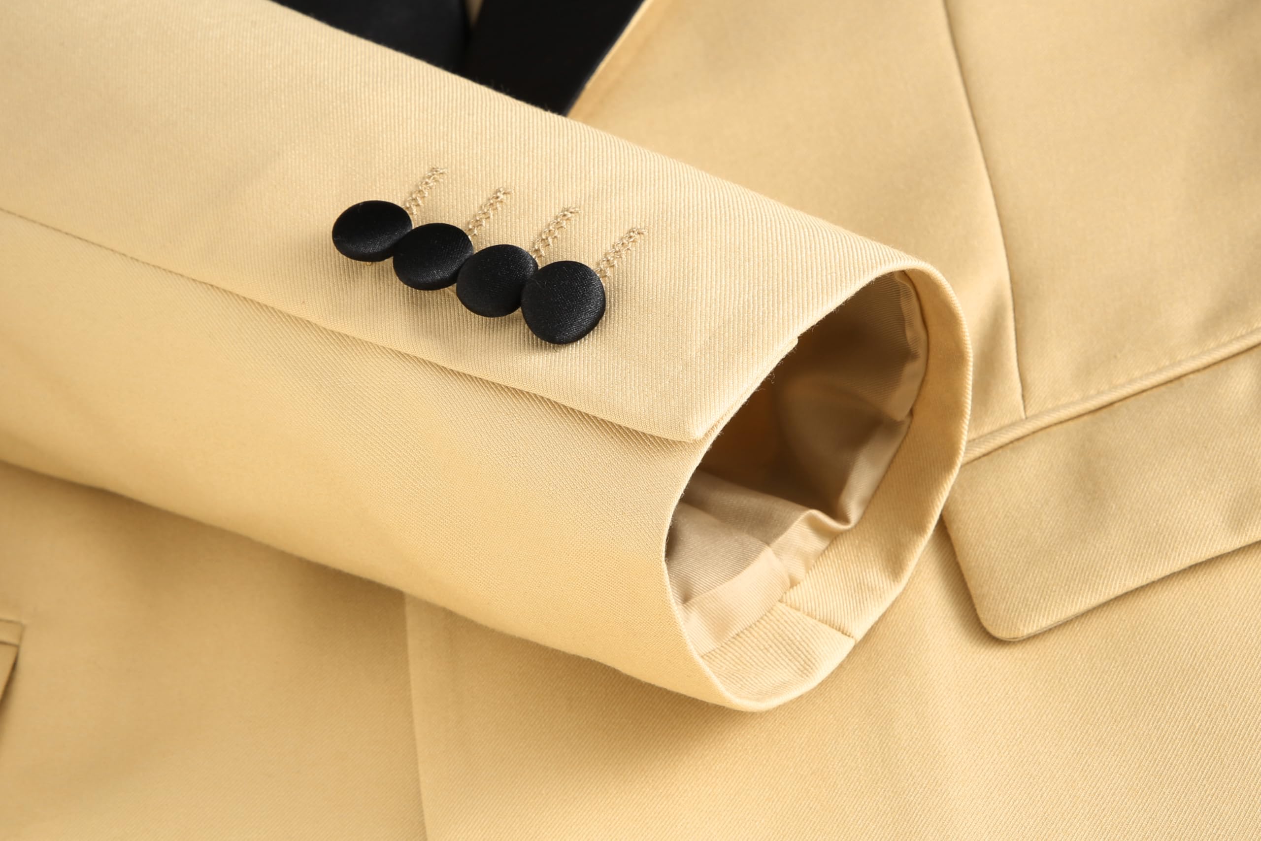 MOGU Mens Tuxedo Suit Set 3 Piece Slim Fit Prom Dinner Blazer Vest Pants Suit Set - Image 6