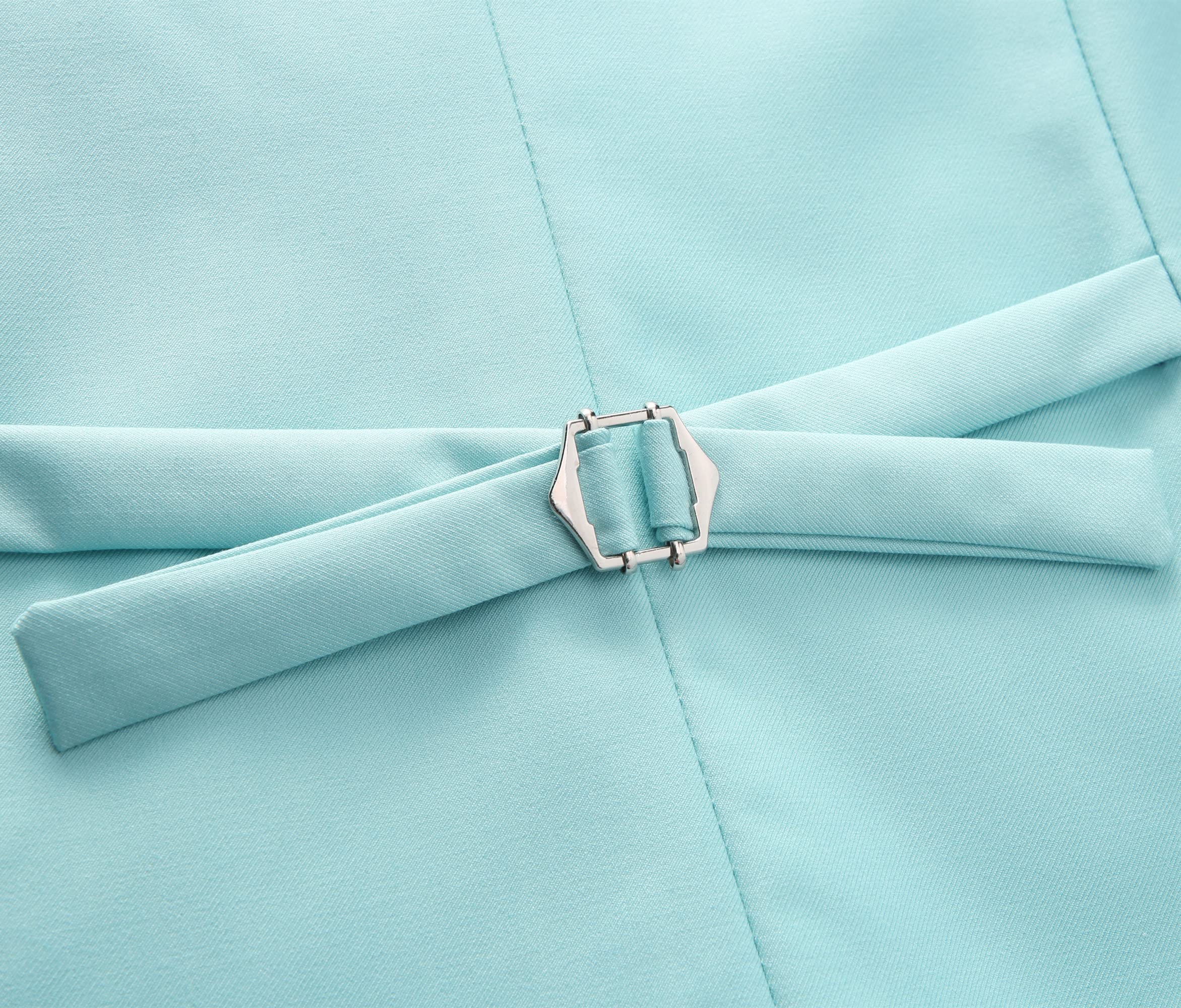 MOGU Mens Waist coat Casual Suit Vest 28 Plain Colors for Prom Wedding Business - Image 4